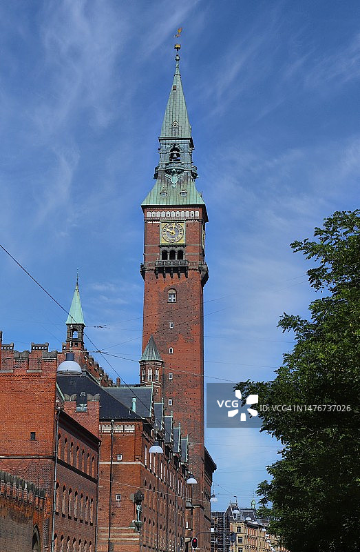 哥本哈根市政厅塔楼图片素材