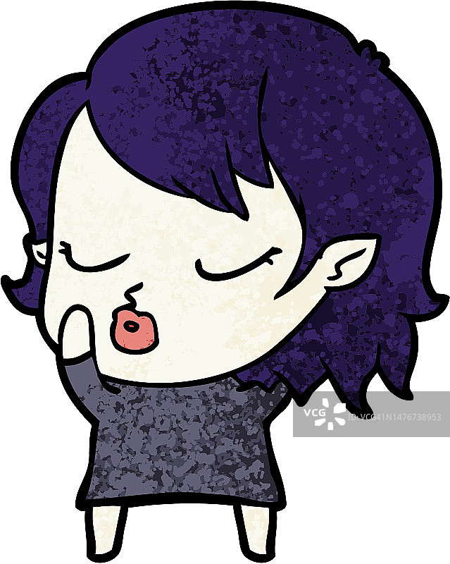 可爱的卡通吸血鬼女孩图片素材