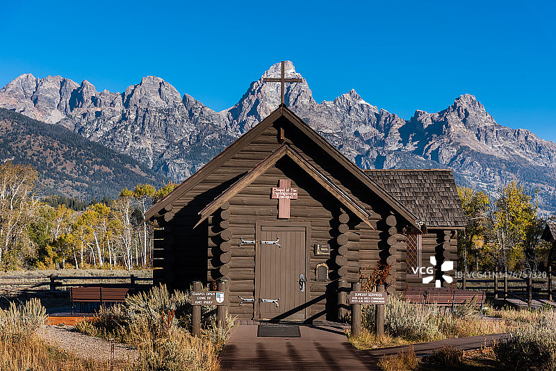 大提顿国家公园的耶稣显圣教堂图片素材