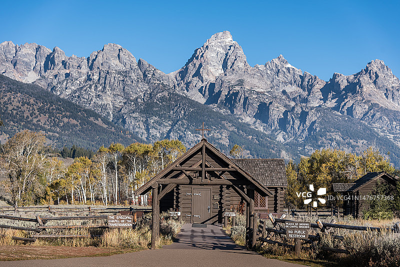 大提顿国家公园的耶稣显圣教堂图片素材