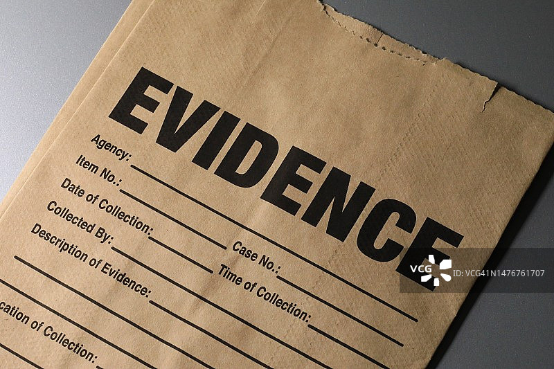 CSI调查员的证据袋图片素材