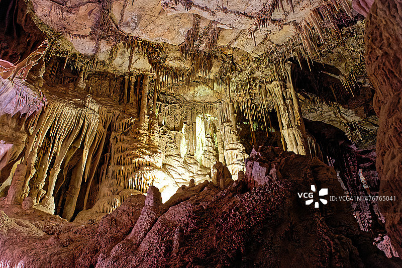 雷曼洞穴中精致的地貌图片素材