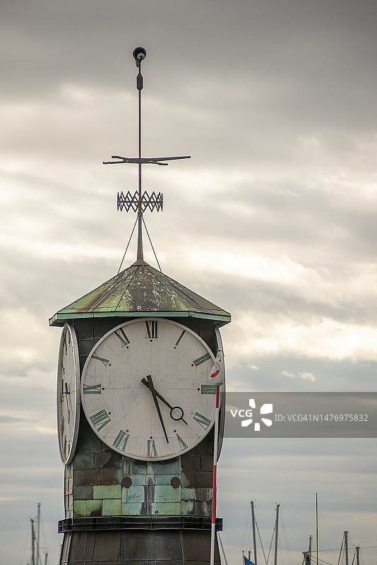 阿克尔布里格码头钟楼特写，奥斯陆地标之一图片素材