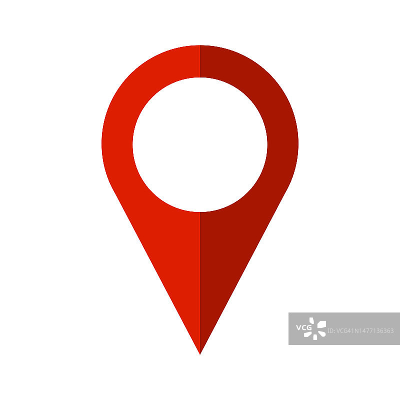 地图或购物标记点，App和网站的独立图标图片素材