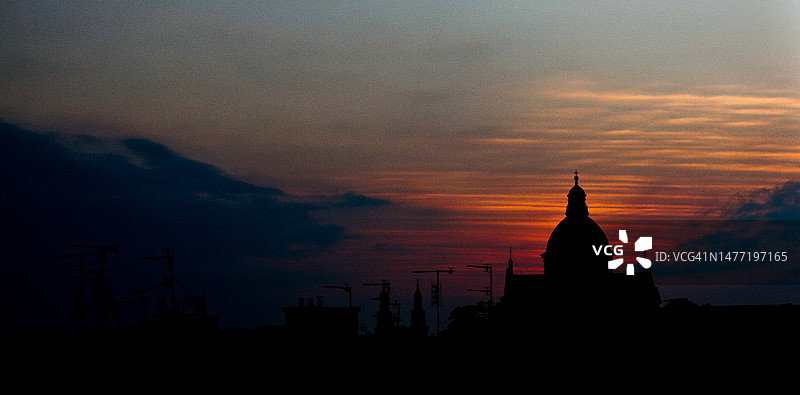 克拉科夫日落图片素材