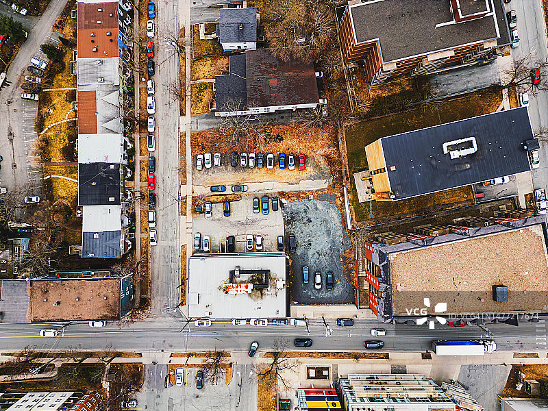 大学宿舍区航拍景色图片素材