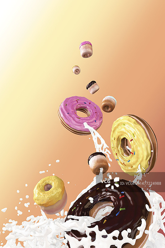 3D, CG，合成，对象，插图，背景图片素材