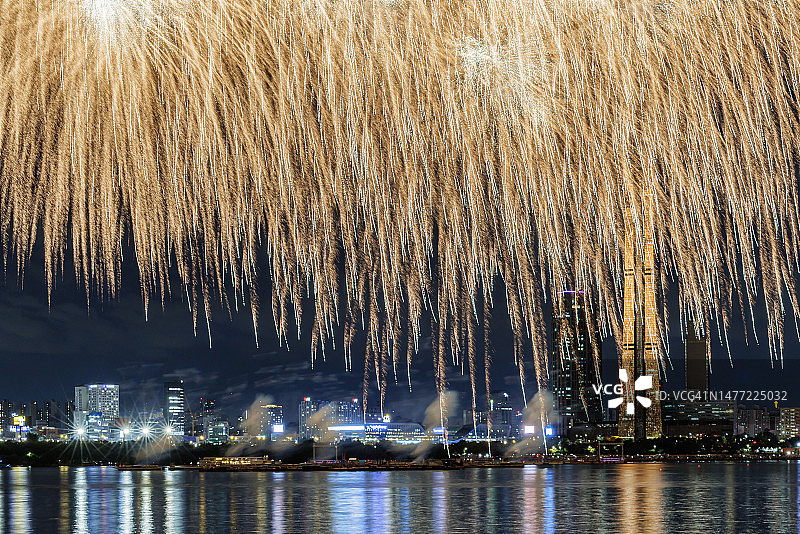 首尔麻浦区合井洞杨花大桥下图片素材