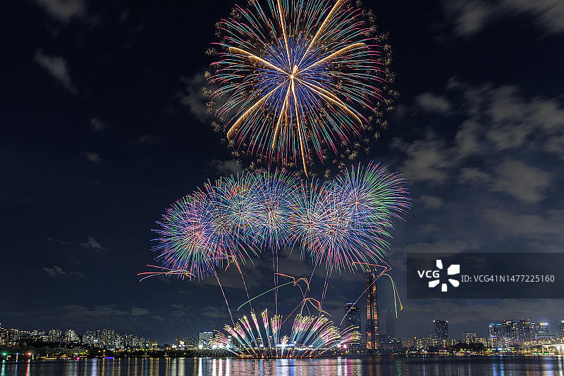 首尔麻浦区合井洞杨花大桥下图片素材