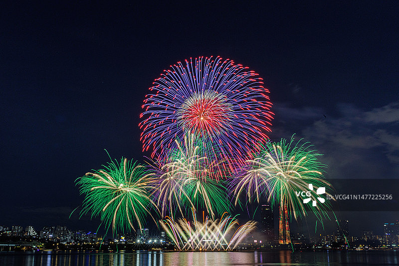 首尔麻浦区合井洞杨花大桥下图片素材