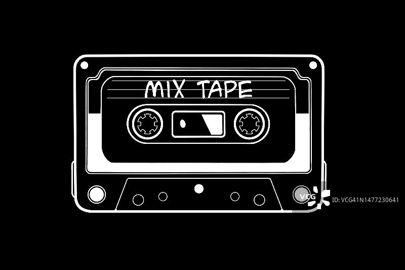 复古录音带矢量插图图片素材