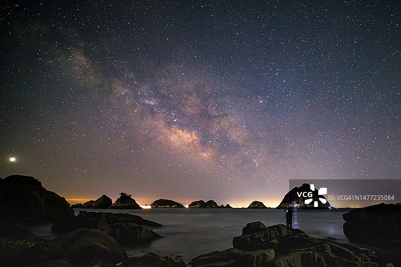 庆尚南道巨济岛银河、南海岸、Sobyeongdaedo、洪波、自然、海图片素材