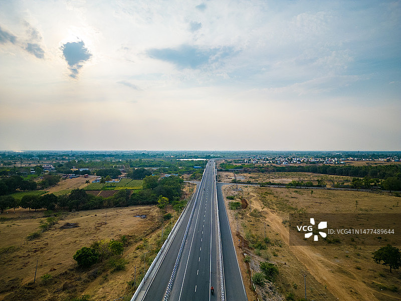印度高速公路航拍（4K，60 FPS）图片素材