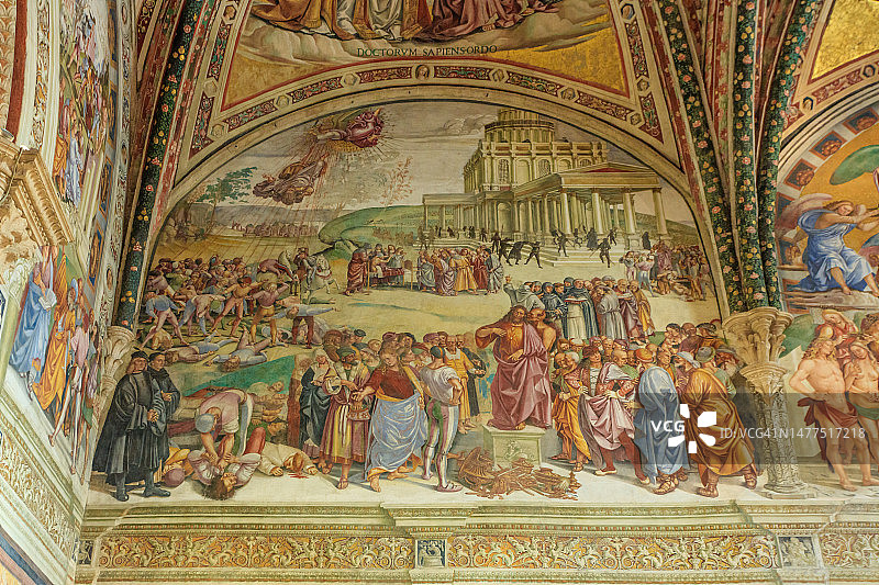 意大利奥尔维耶托主教座堂内部图片素材