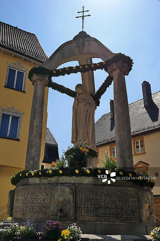 巴特瓦尔德see的Gut-Betha喷泉，拉芬斯堡，蒂宾根，巴登-符腾堡州，德国图片素材