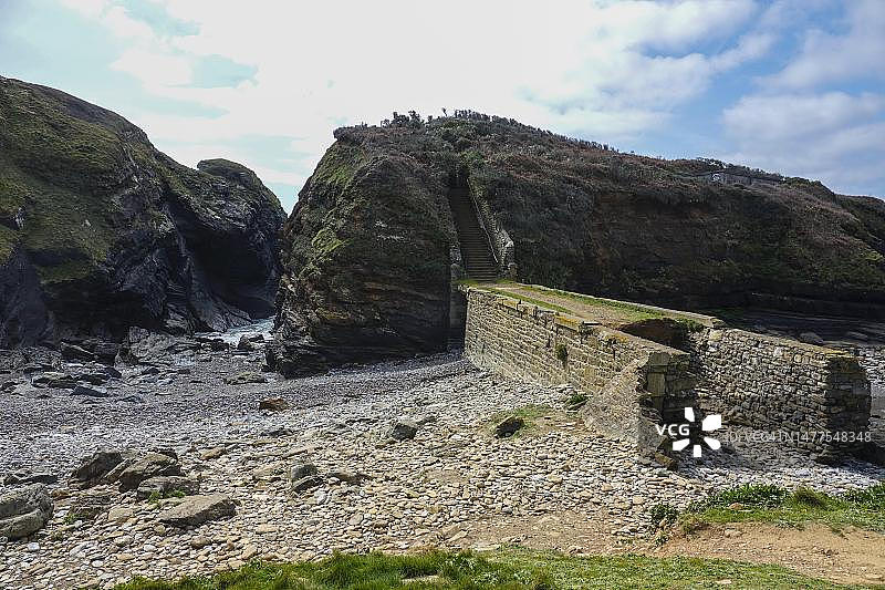 法国布列塔尼罗斯坎韦勒魔鬼岛兄弟堡图片素材