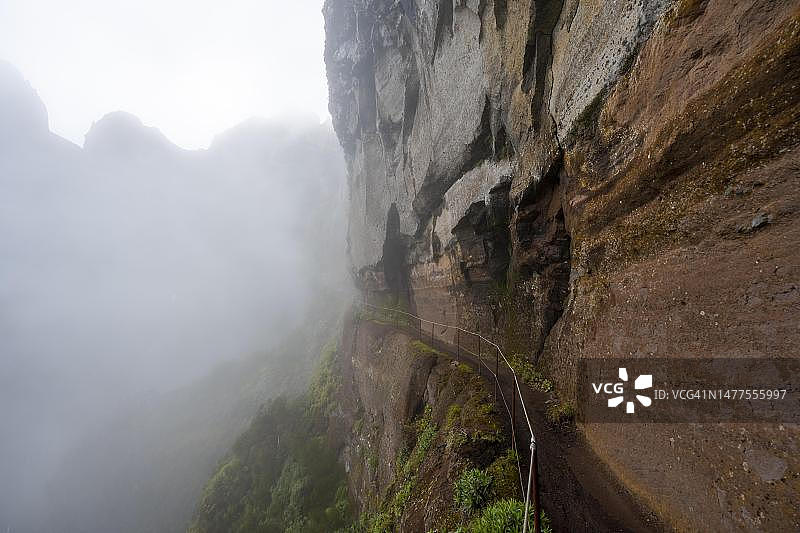 葡萄牙马德拉岛山脉徒步图片素材