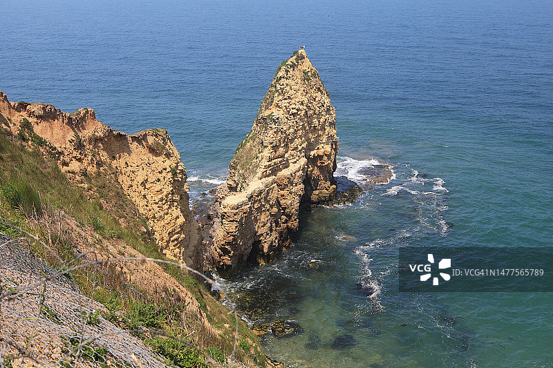 奥克角：二战诺曼底登陆纪念地，法国图片素材