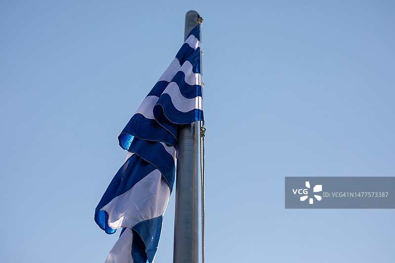 希腊国旗，雅典图片素材