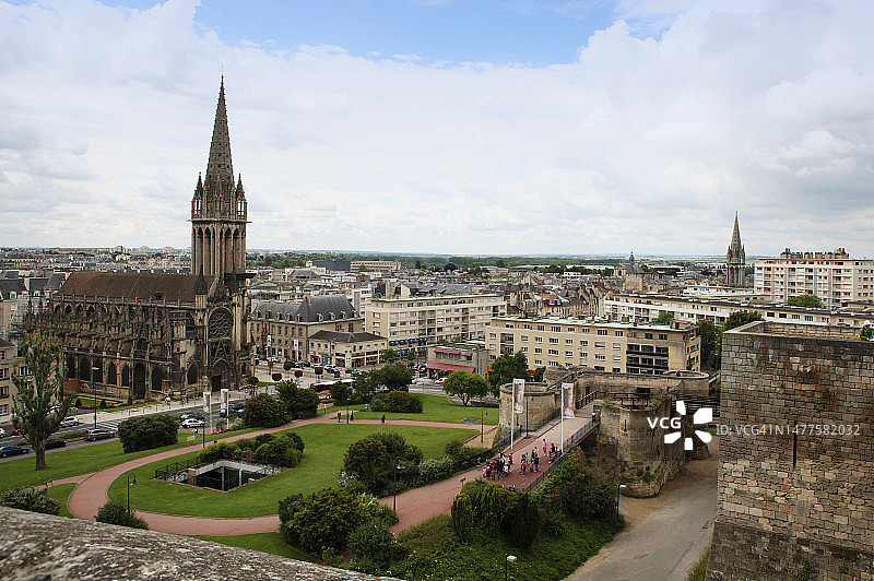 诺曼底卡昂城市风光，法国图片素材