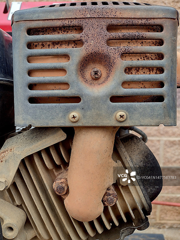 老式发动机特写图片素材