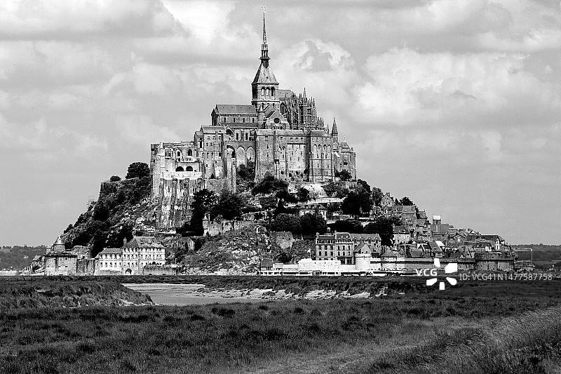 法国诺曼底圣米歇尔山图片素材