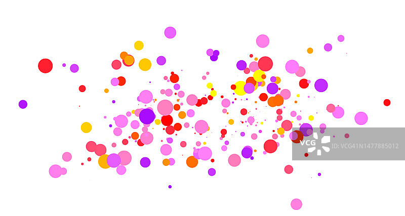 白色背景上的彩色斑点图片素材