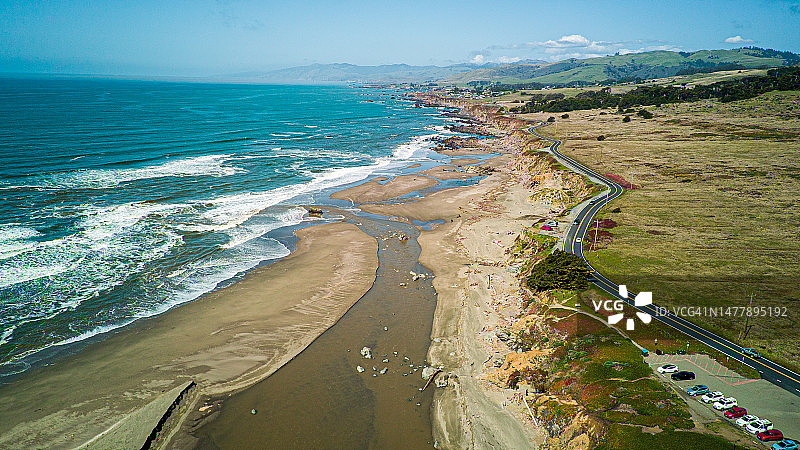 索诺玛海岸和鲑鱼溪图片素材