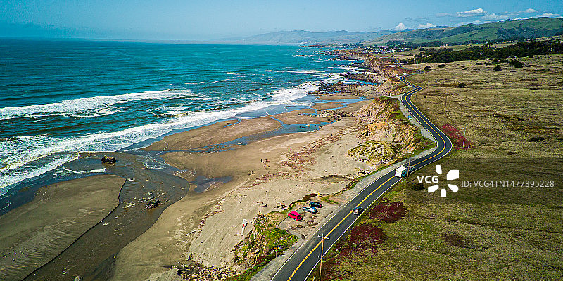 索诺玛海岸和鲑鱼溪图片素材