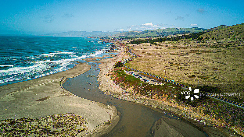 索诺玛海岸和鲑鱼溪图片素材