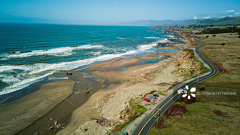 索诺玛海岸和鲑鱼溪图片素材