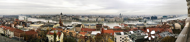 布达山丘眺望佩斯全景图片素材