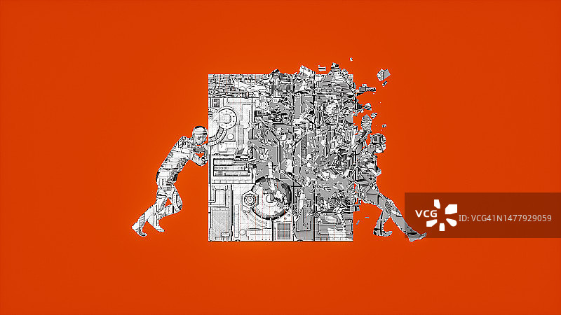 抽象的商业竞争概念图图片素材