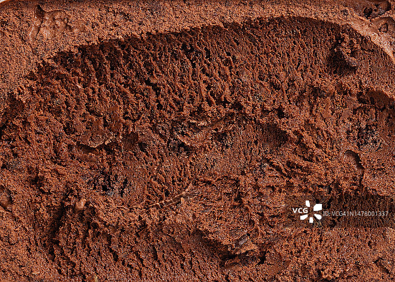 巧克力冰淇淋的纹理背景的完整画面图片素材