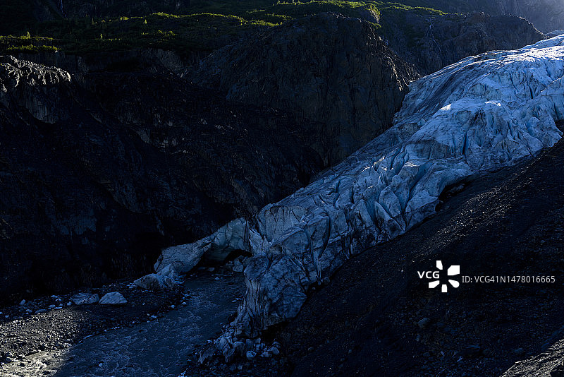 阿拉斯加冰川景观图片素材