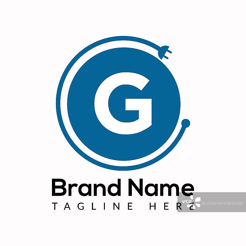 抽象G字母现代首字母科技logo设计图片素材