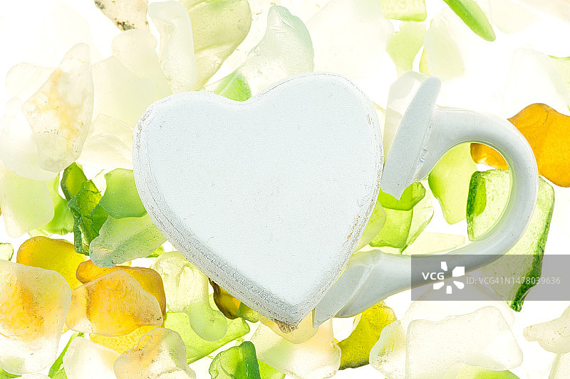 带有爱心的马克杯把手图片素材