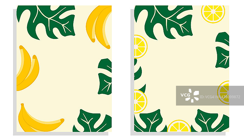 橙色水果花卉邀请函设计图片素材