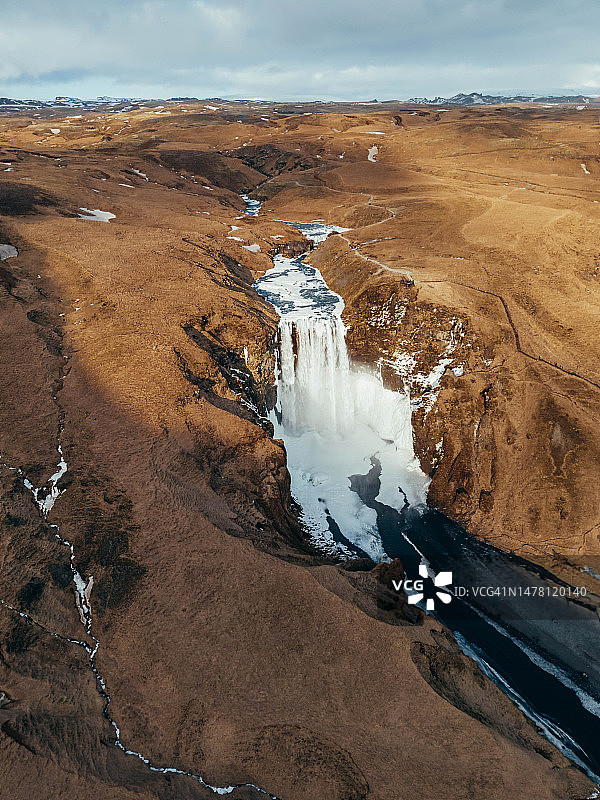 斯科加瀑布图片素材