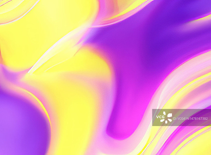 抽象时尚的黄色紫色模糊漩涡波动柔和背景图片素材