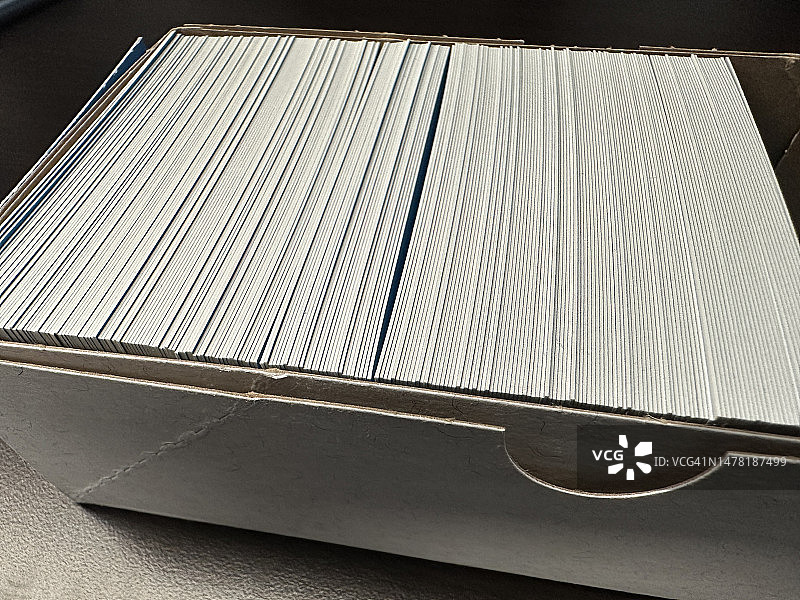 装在运输/储物箱中的名片图片素材