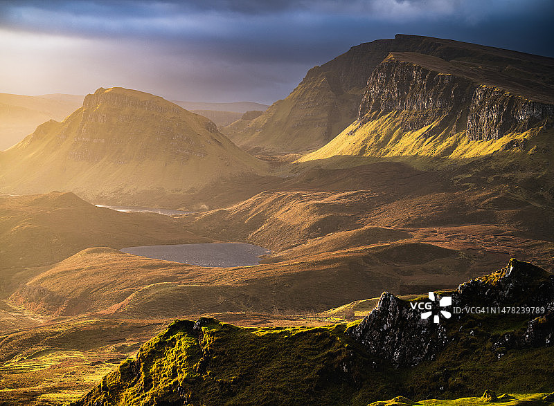 斯凯岛奎雷因冬季光线图片素材