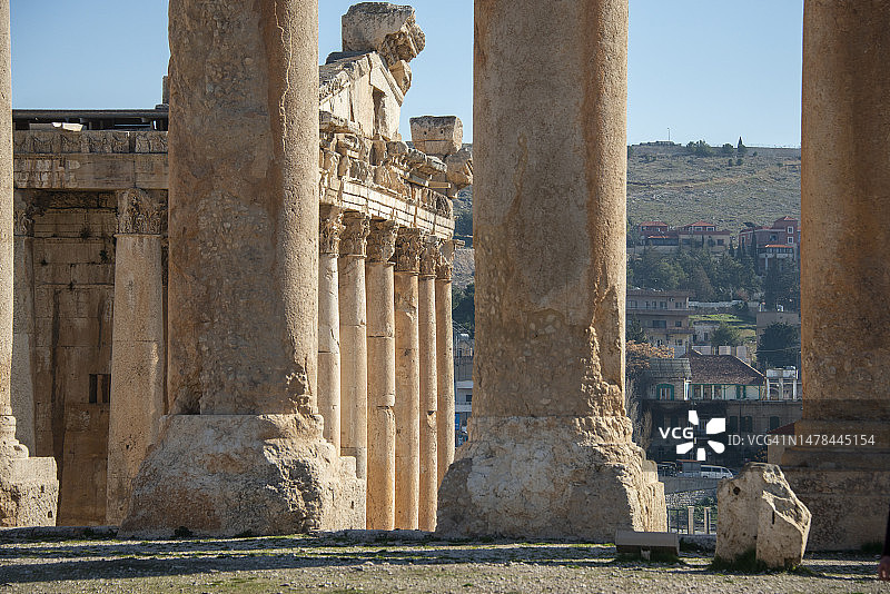 朱庇特和巴克斯神庙，黎巴嫩贝卡谷地巴勒贝克图片素材