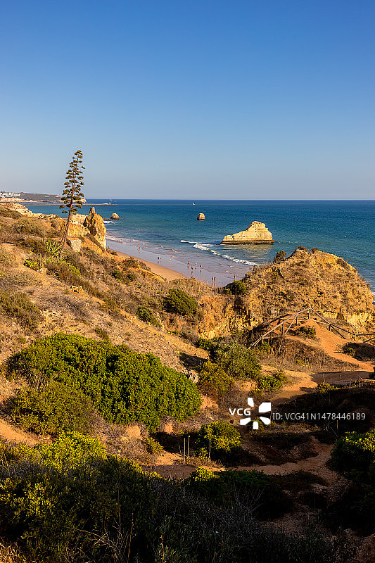 葡萄牙阿尔加维三城堡海滩风光图片素材