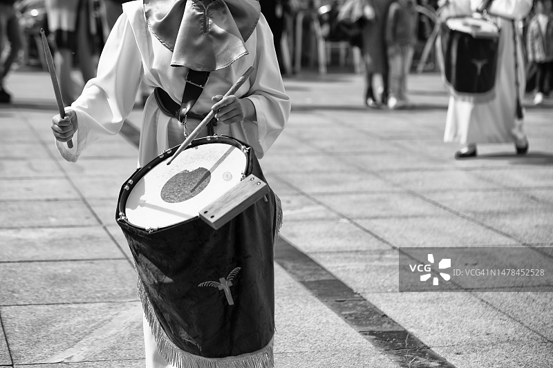鼓手，游行队伍，圣周图片素材
