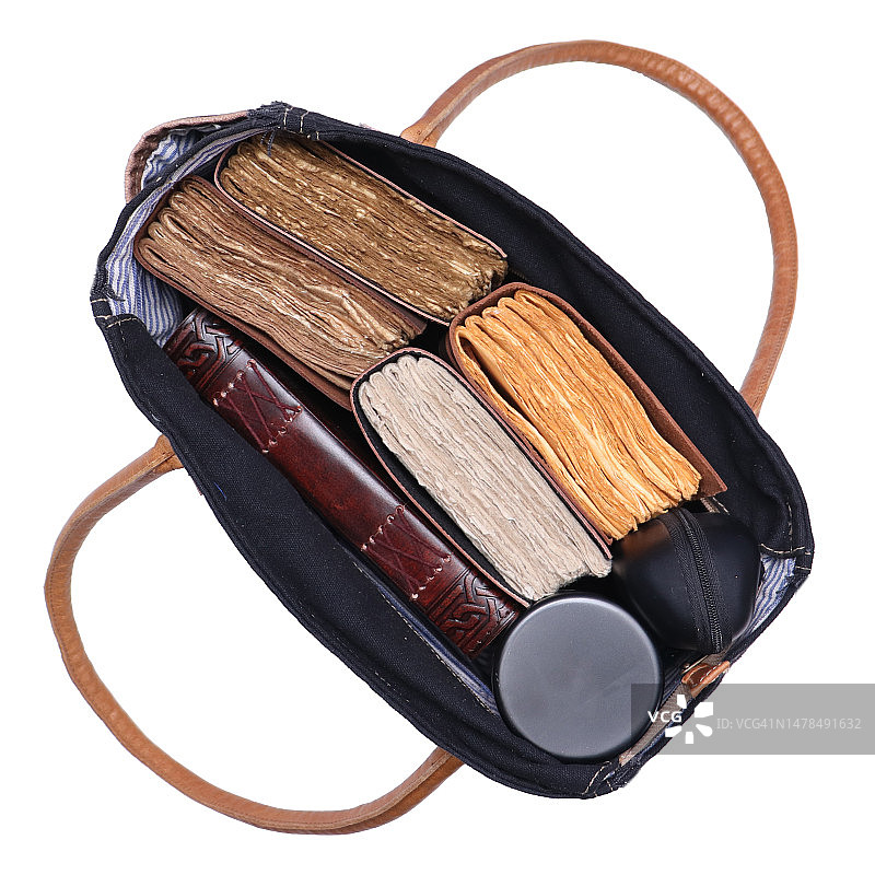 白色背景上的包，乌代布尔，拉贾斯坦邦，印度图片素材