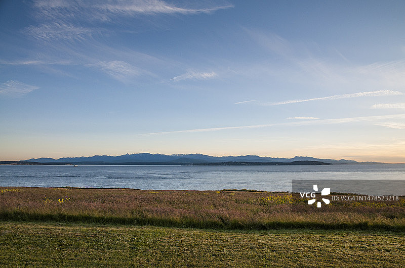 美国华盛顿州惠德比岛的海景图片素材