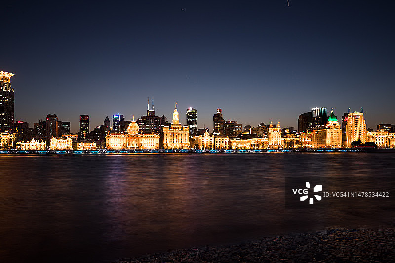 中国上海外滩傍晚风光图片素材