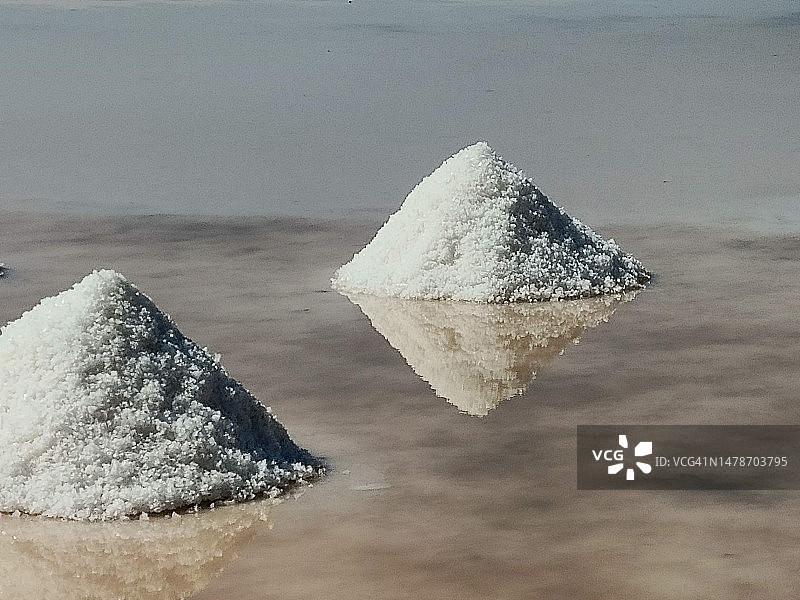 西西里岛的盐业图片素材