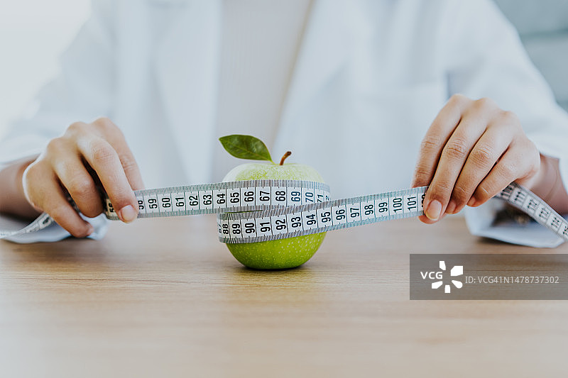 苹果与卷尺图片素材